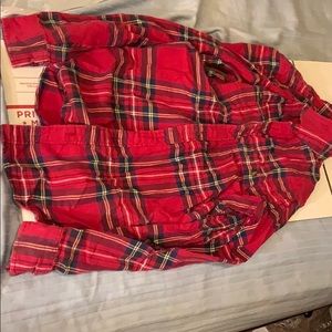 Hollister Red Flannel Long Sleeve Shirt